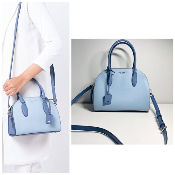 Kate Spade Large Reiley Crossbody Bag in the Color Blue Dawn - Picture 4 of 4